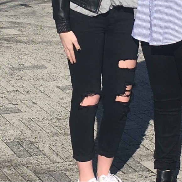 american eagle black boyfriend jeans